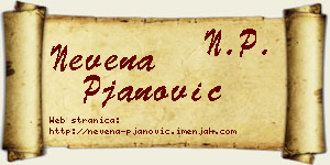 Nevena Pjanović vizit kartica